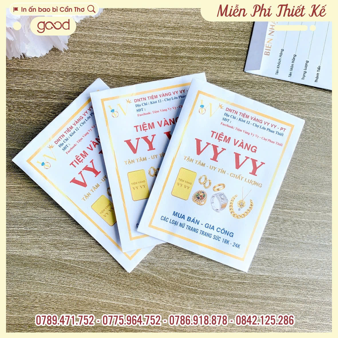 IN BAO TIỆM VÀNG - IN NHANH